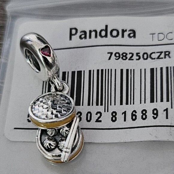 Auth Pandora Sterling Silver Retired Chinese Bao Steamer Dangle Charm 798250CZR - Picture 13 of 13